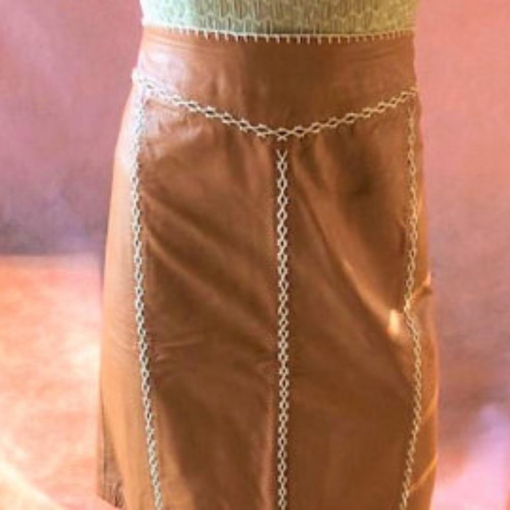 Leather- A-line skirt, size 12, Gap brand.